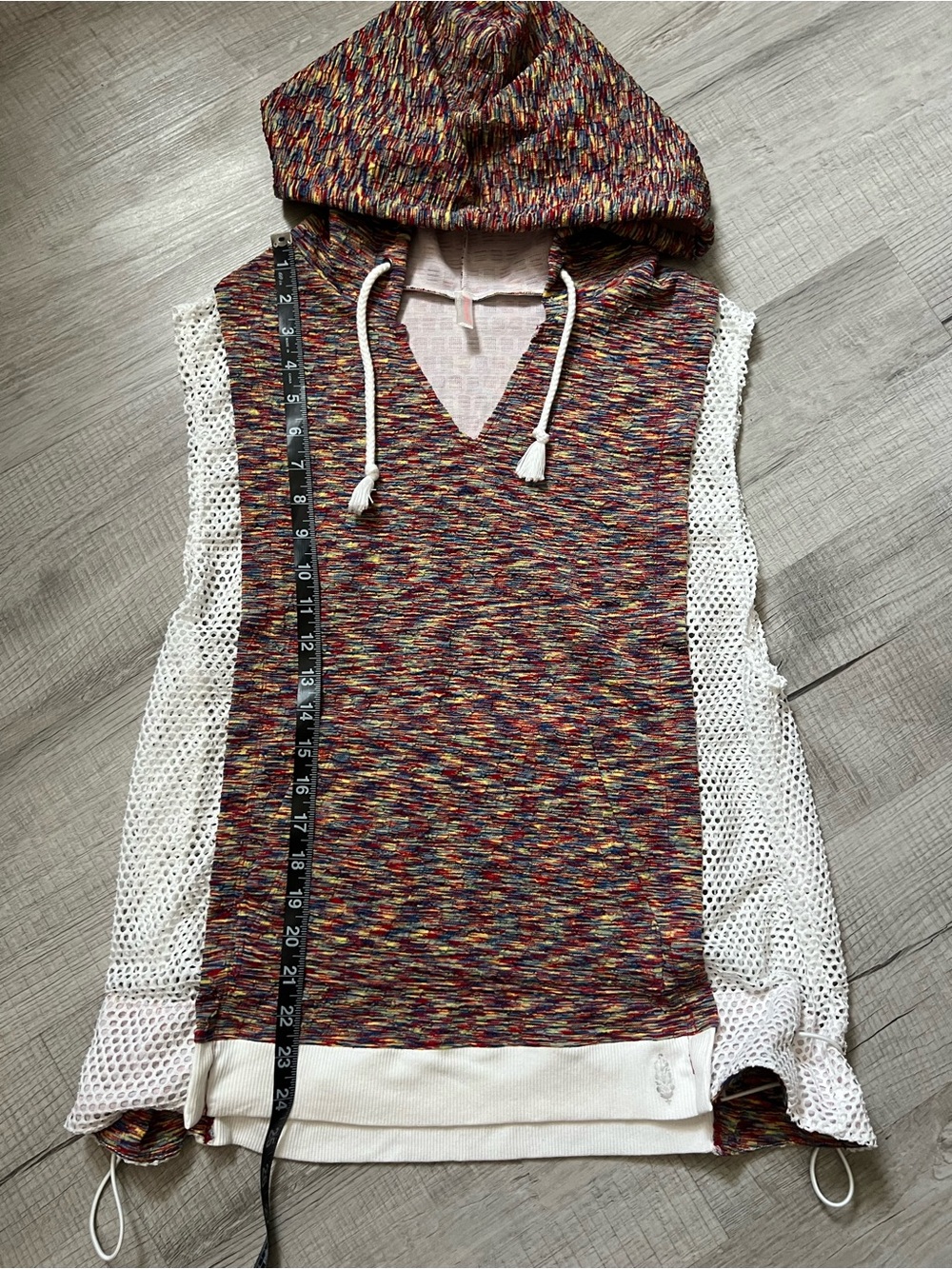 FP MOVEMENT Prism Multicolor Knit Hoodie Tank Size Large - Picture 12 of 14